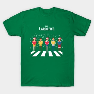 Christmas Caroler's Abbey Road Parody T-Shirt